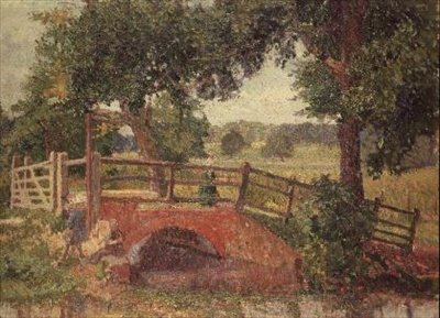 El Puente en el Parque Panshanger de Spencer Frederick Gore