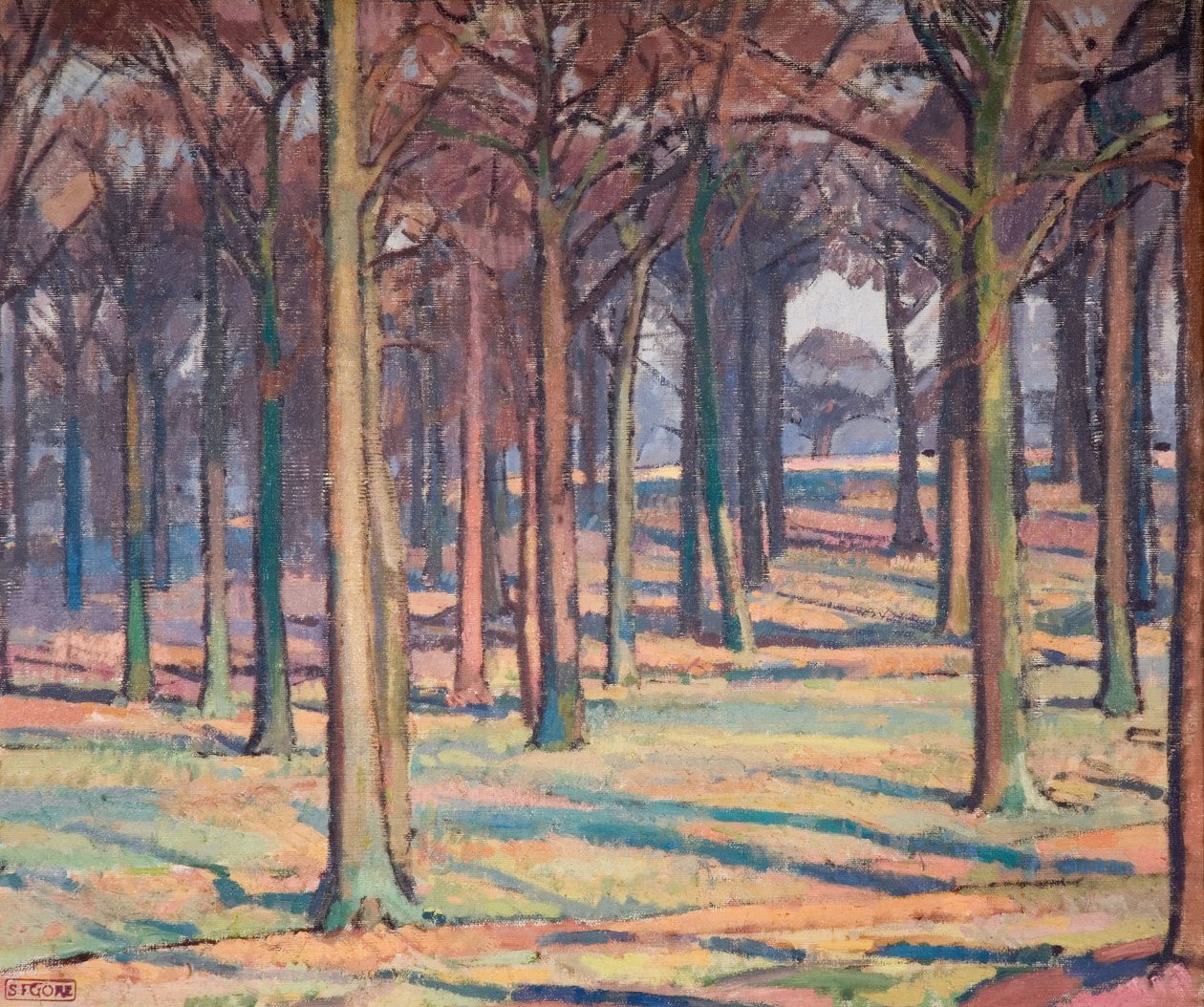 Bosque en Richmond Park, 1914 de Spencer Gore