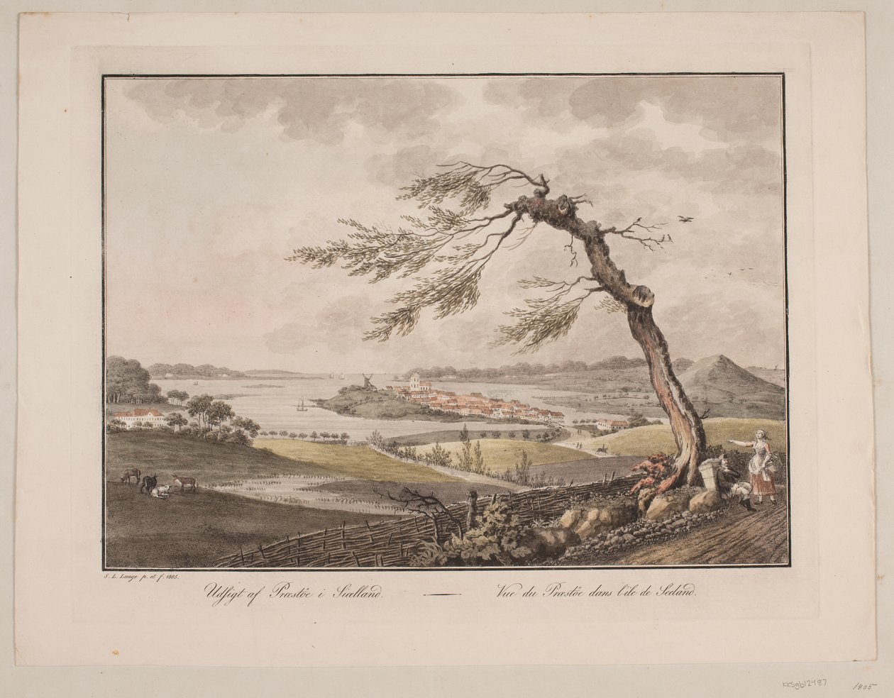 Vista de Præstø en Sjælland de Søren L. Lange