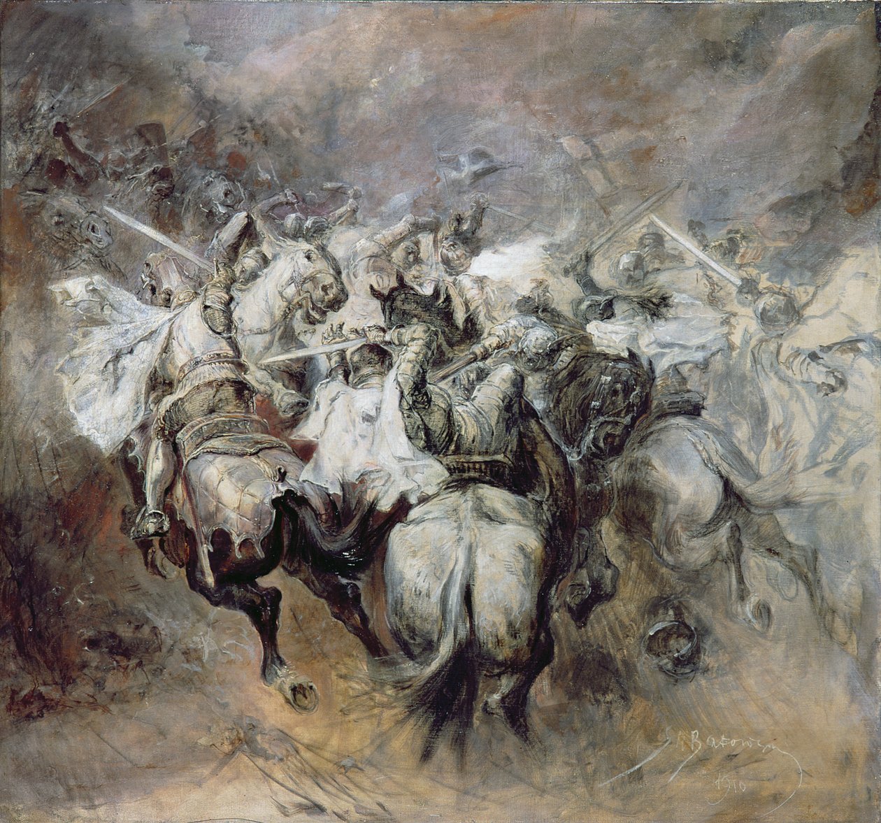 La batalla de Grunewald de Stanislaw Kaczor Batowski
