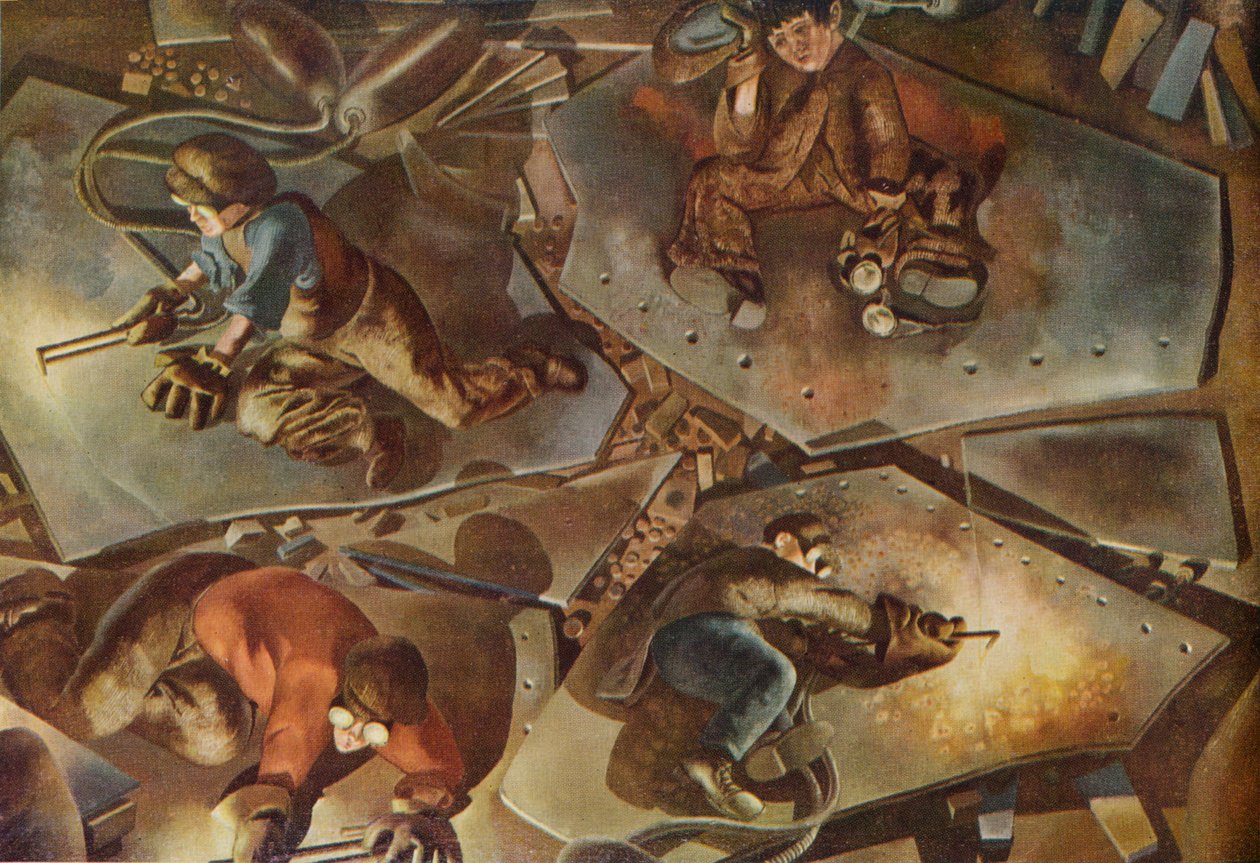 Construcción en el Clyde: Quemadores de Stanley Spencer