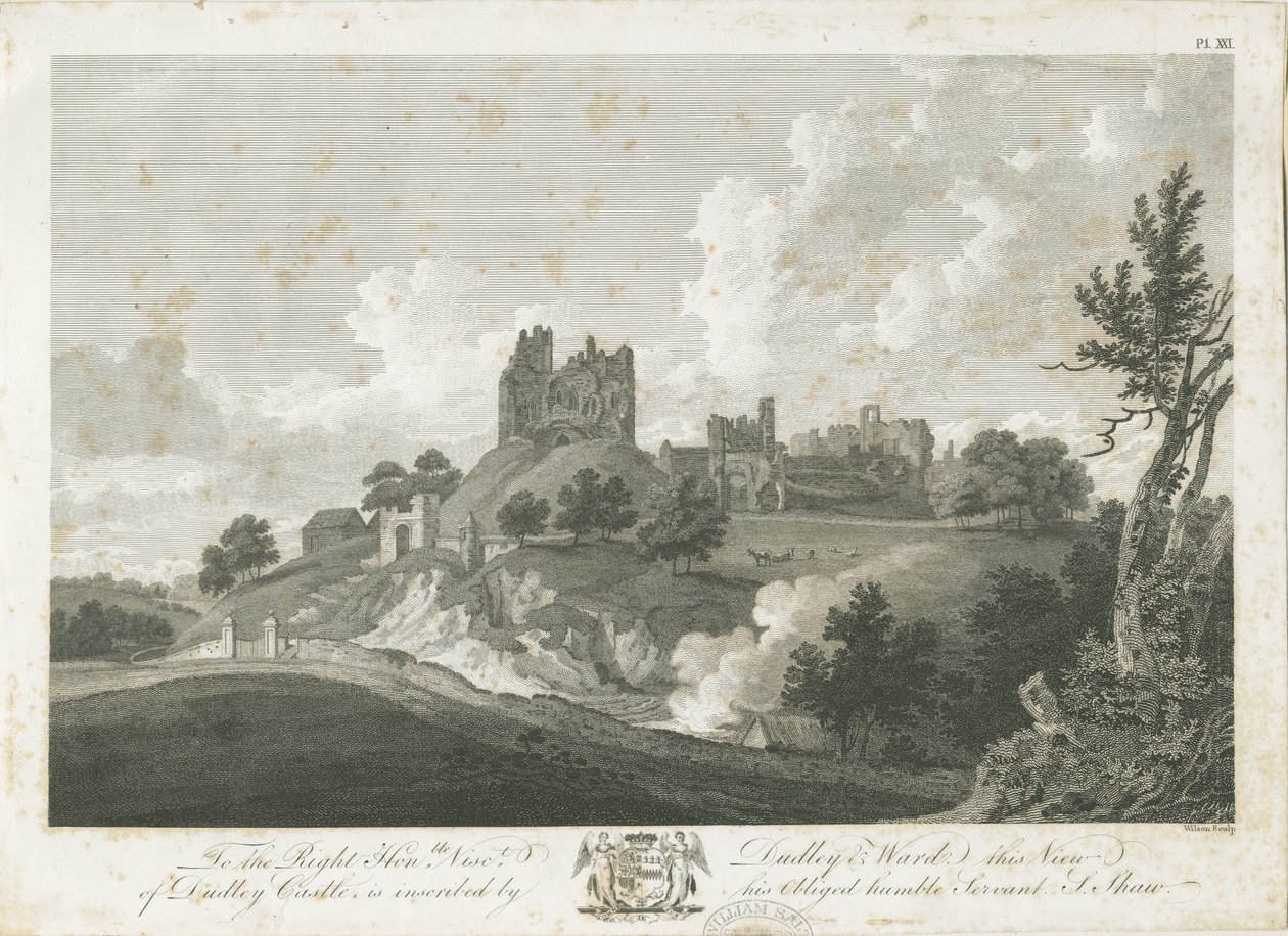 Castillo de Dudley: grabado, nd [1762-1802] de Stebbing Shaw