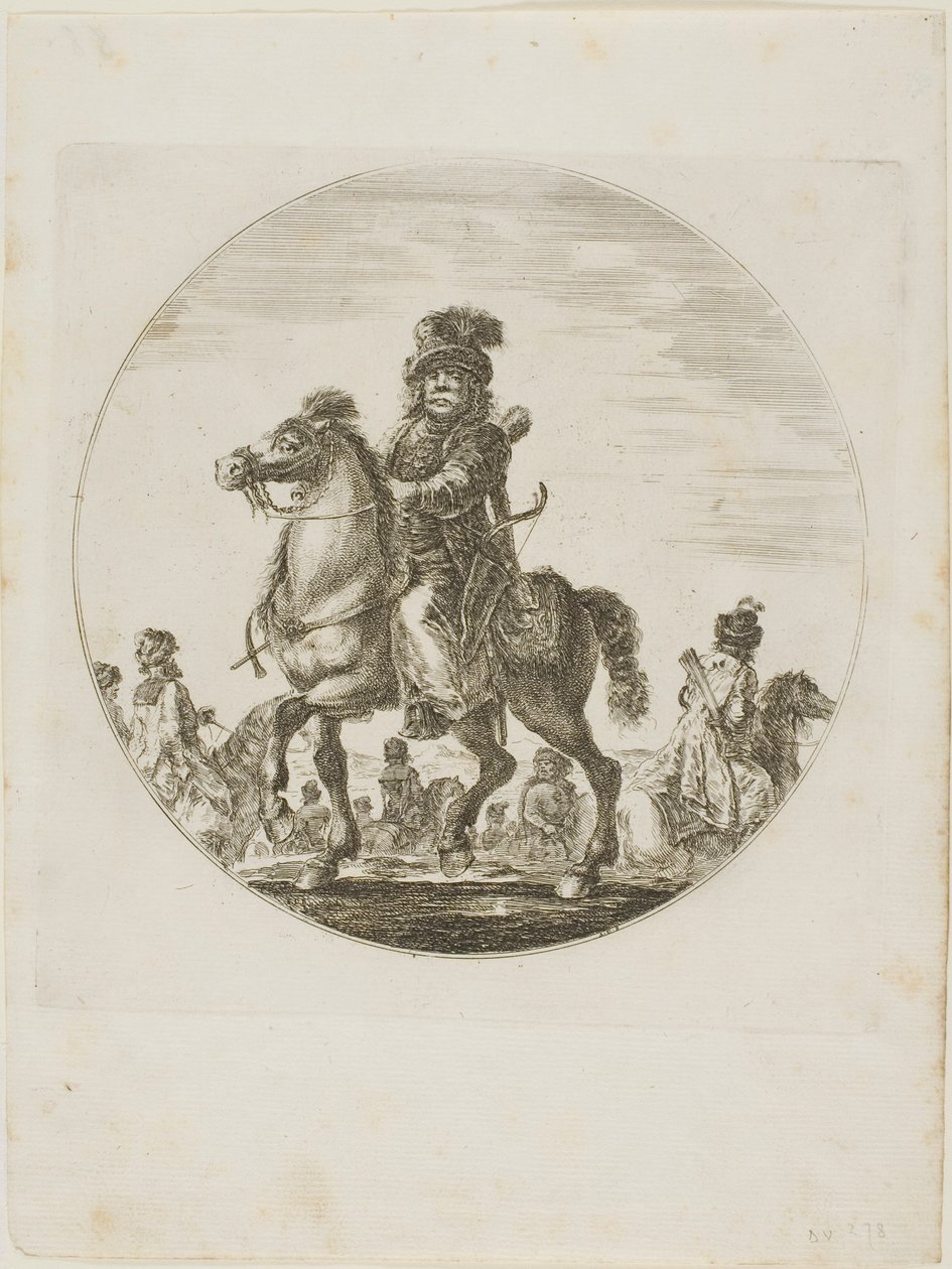 Jinete húngaro de Stefano della Bella