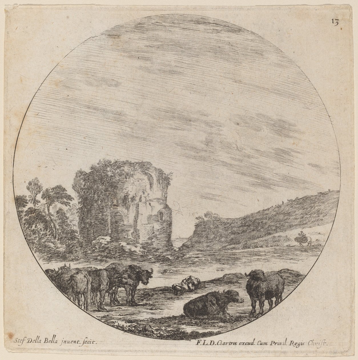 Paisaje con Ruinas Antiguas de Stefano della Bella