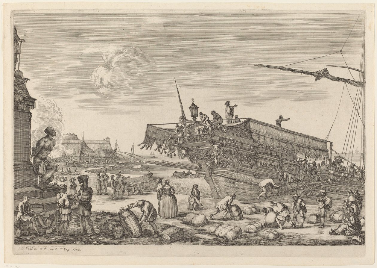 Cargando un barco de Stefano della Bella
