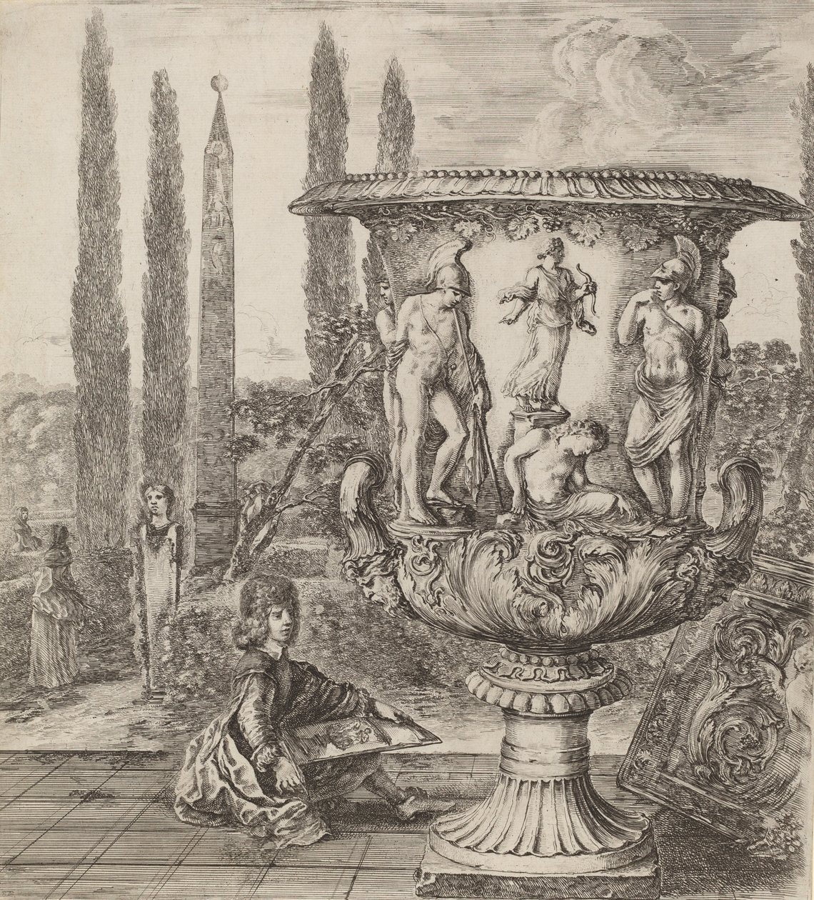 El jarrón de los Medici, 1656 de Stefano della Bella