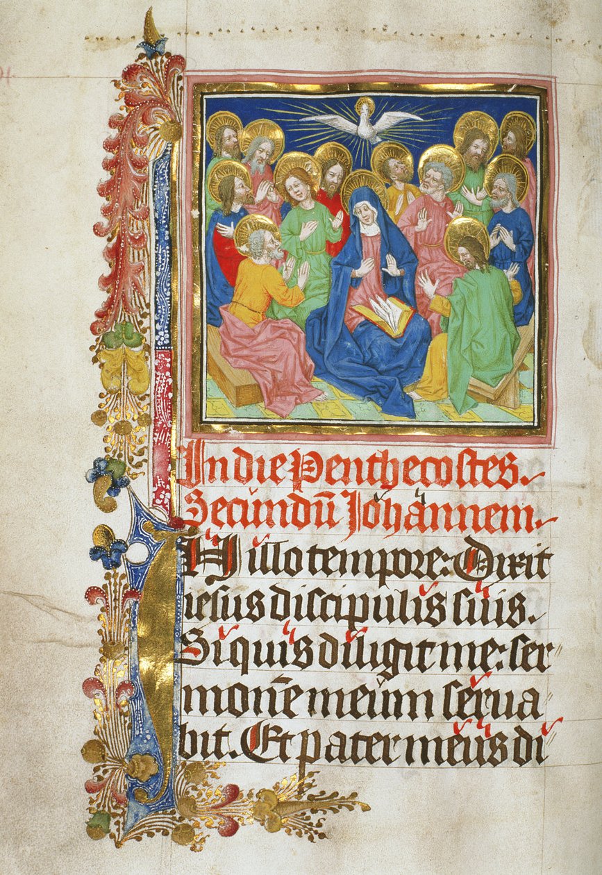 El descenso del Espíritu Santo, 1450-1500 de Stephan Lochner