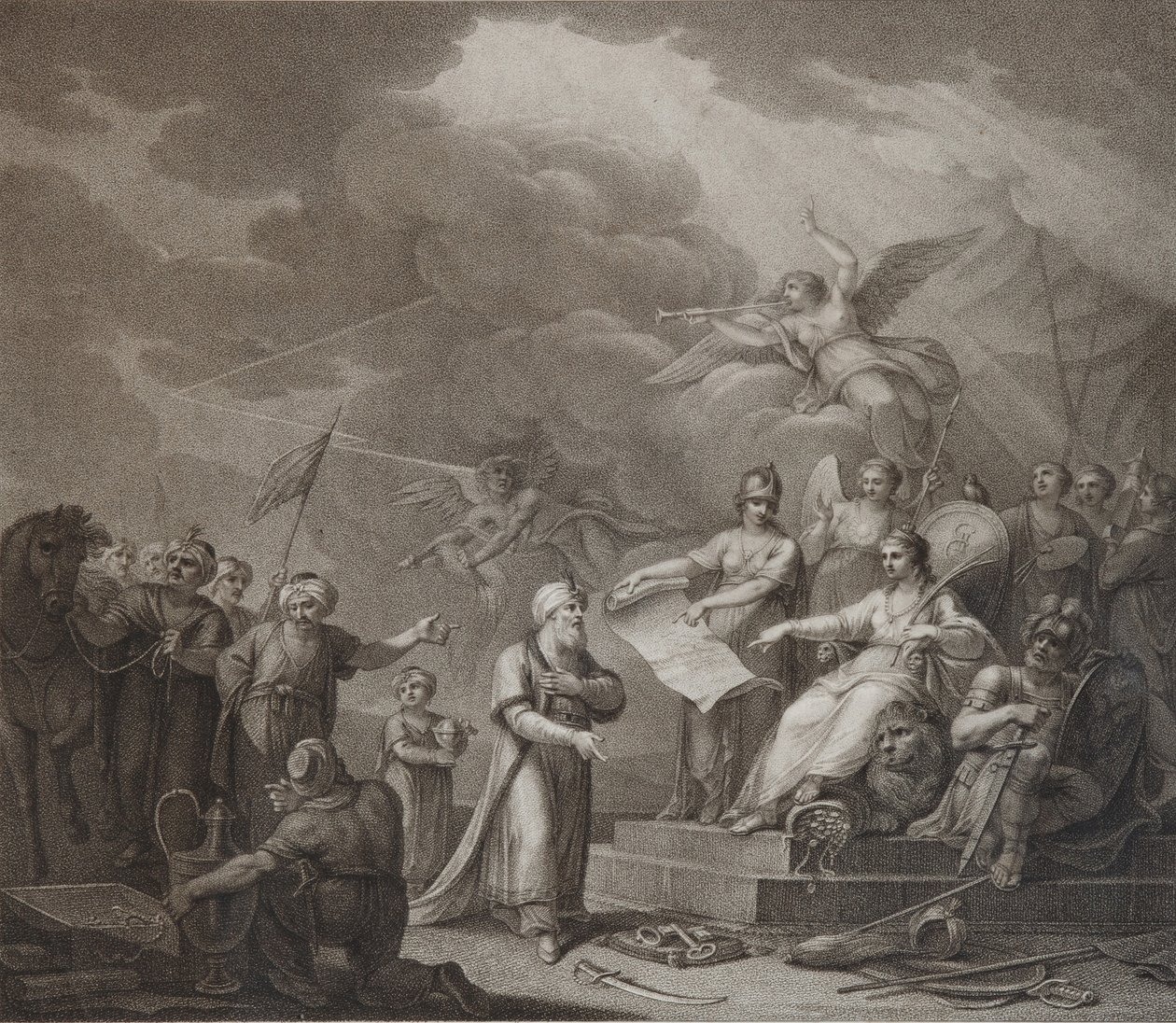 Alegoría del Tratado de Jassy, 1792 de Stephanoff