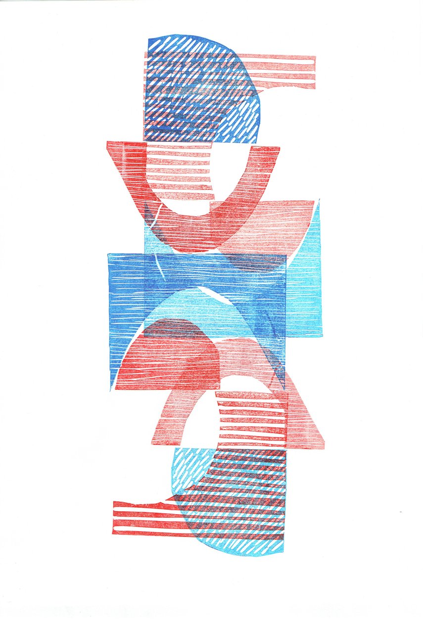 1961 VI, 2016 (impresión linograbada sobre papel) de Stephen Dow