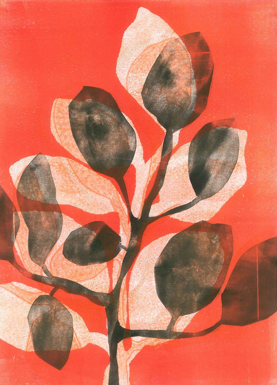 Jardín de verano III, 2015 (monocopia sobre papel) de Stephen Dow