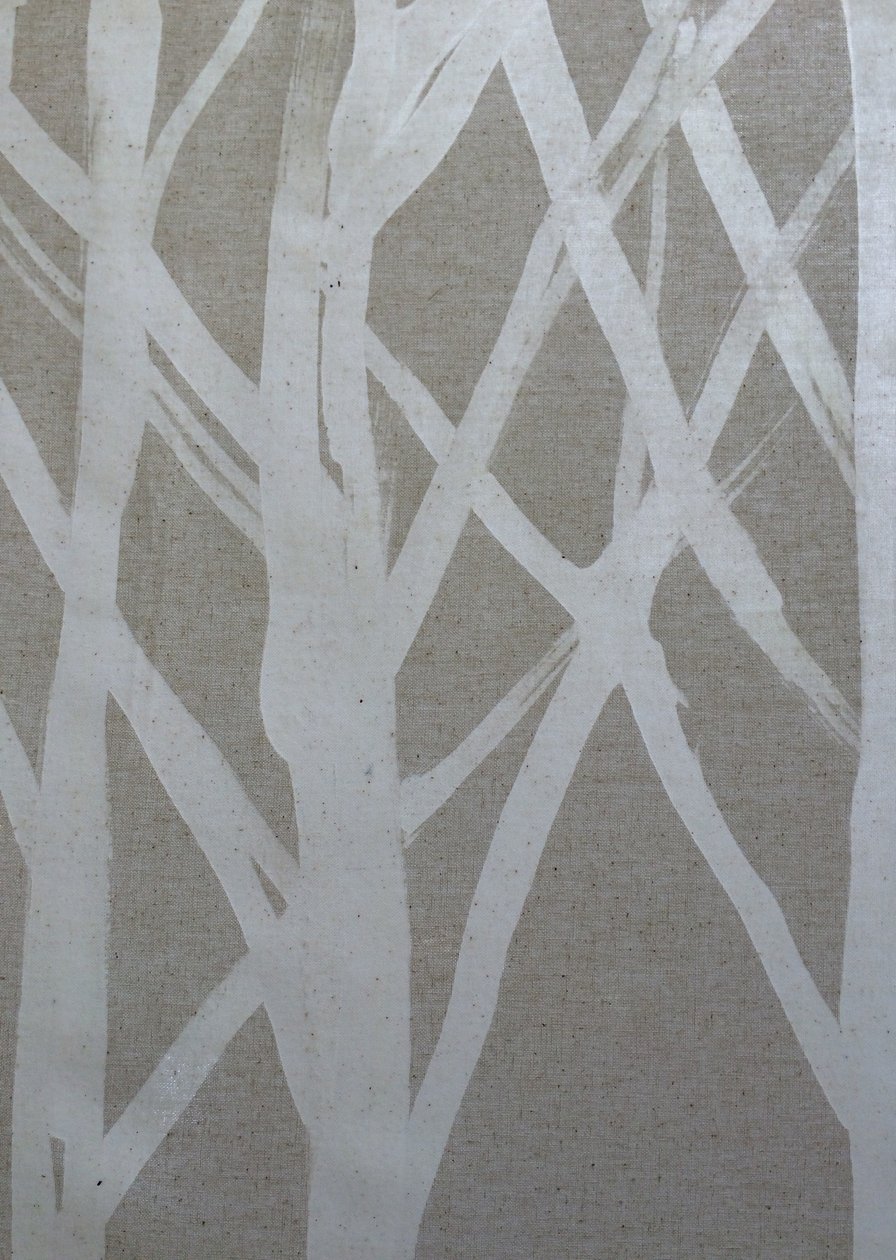 Árbol I, 2016 (cera sobre tela) de Stephen Dow