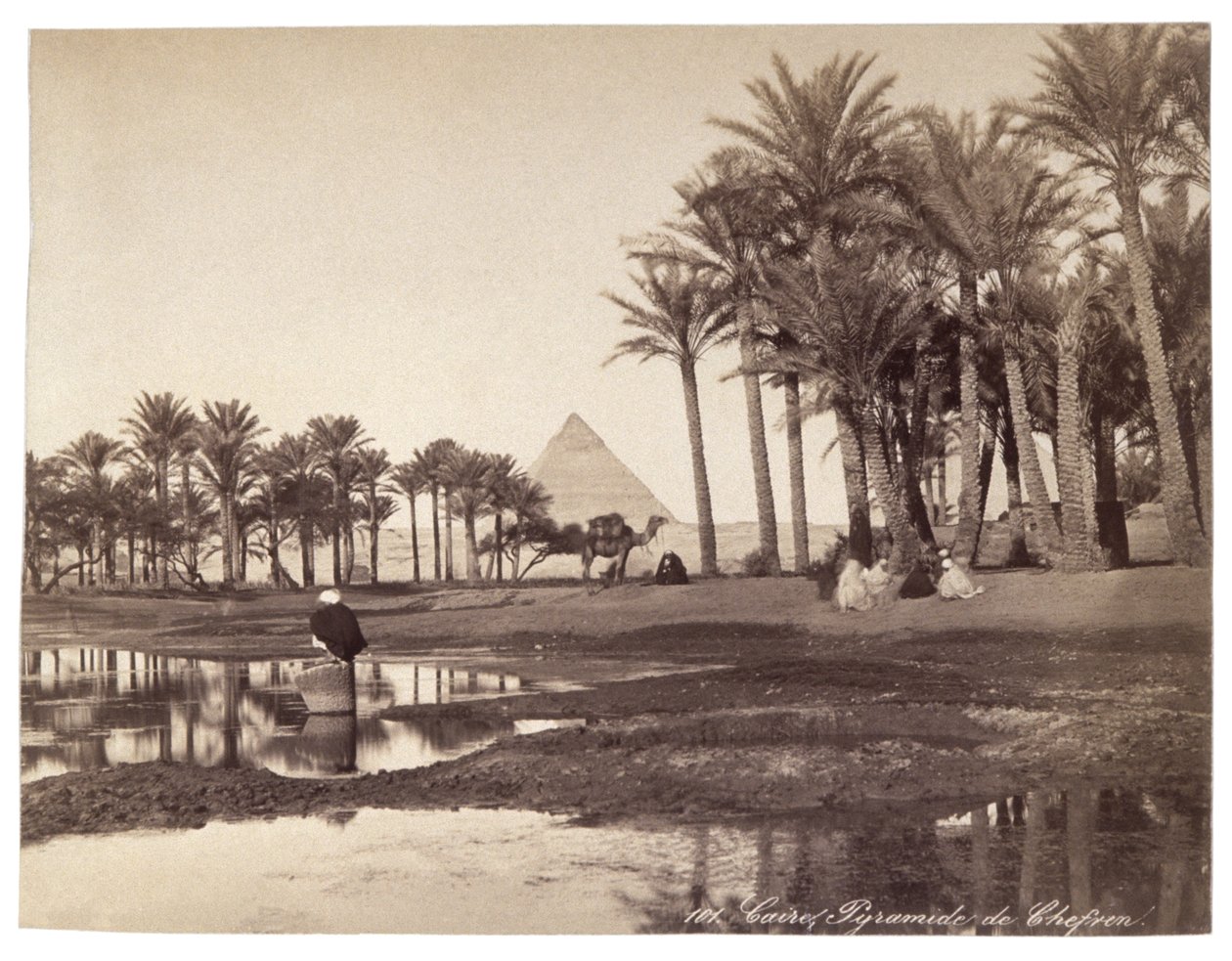 Pirámide en Egipto, hacia 1900 (foto) de Studio Bonfils