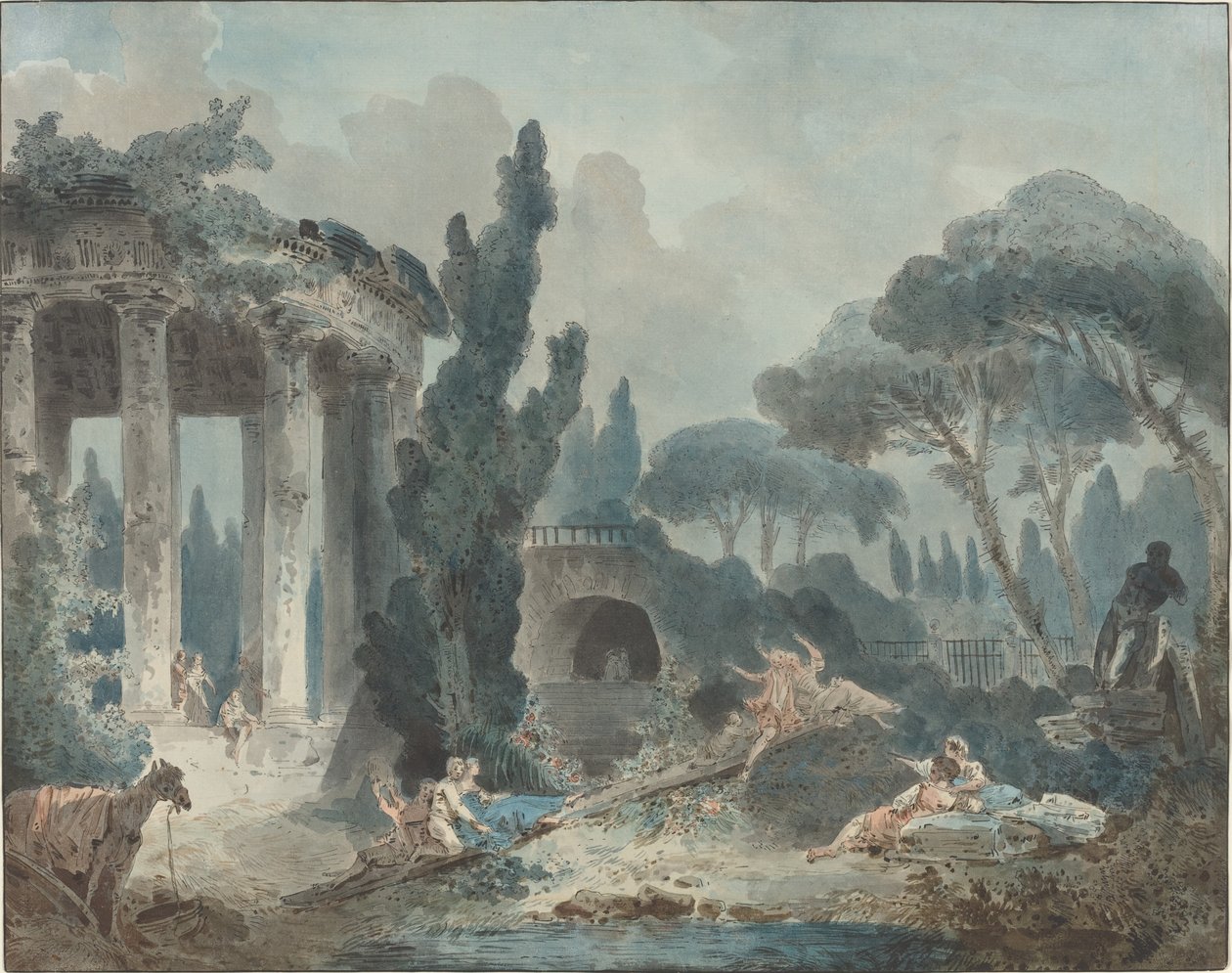El balancín de Style of Hubert Robert