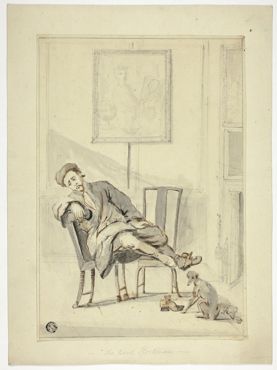 El deportista cansado de Style of William Hogarth