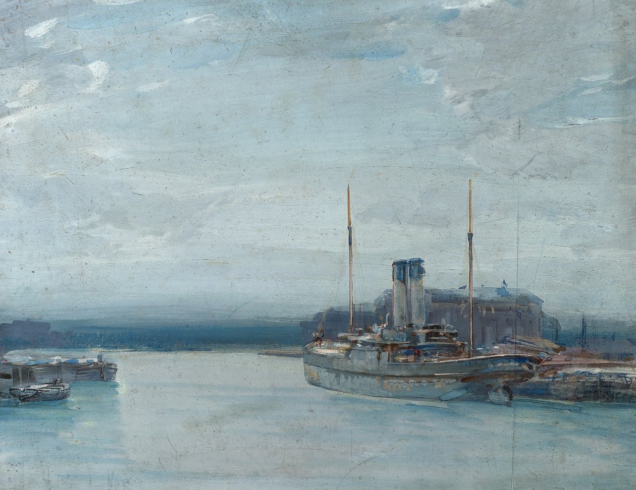 Crepúsculo, c.1910 (óleo sobre tabla) de Sunderland Rollinson