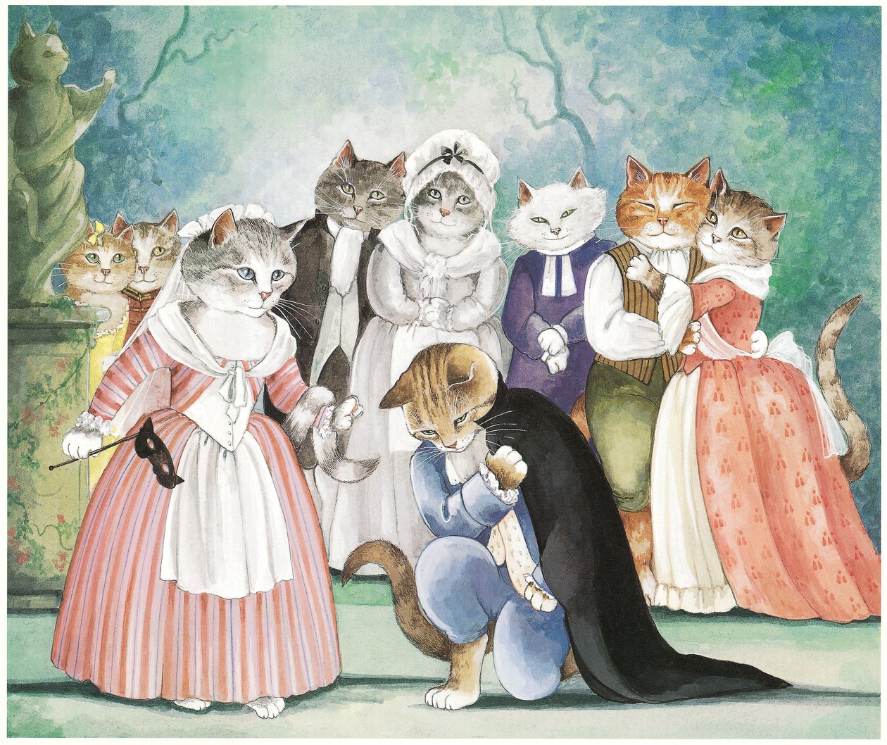 Ilustración de Opera Cats (pub. 1997) de Susan Herbert
