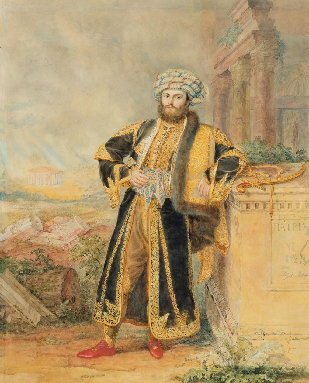 Retrato del Príncipe Alexandros Mavrokordato de Suzanne Elisabeth Eynard
