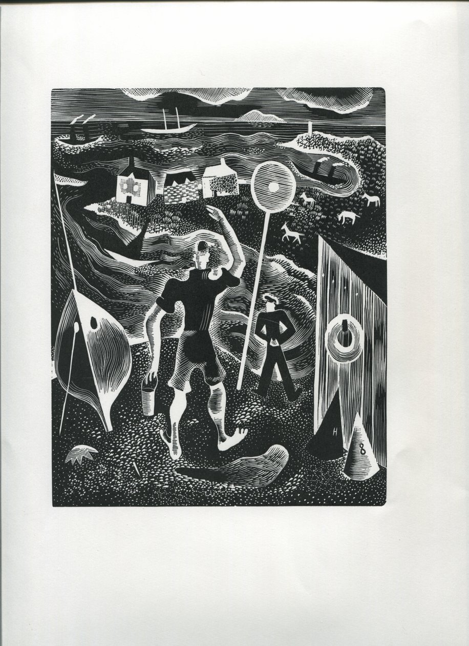 Brightlingsea (grabado en madera) de Suzanne Cooper