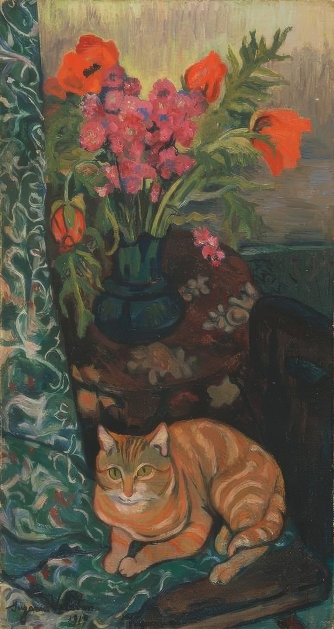 Ramo y gato de Suzanne Valadon