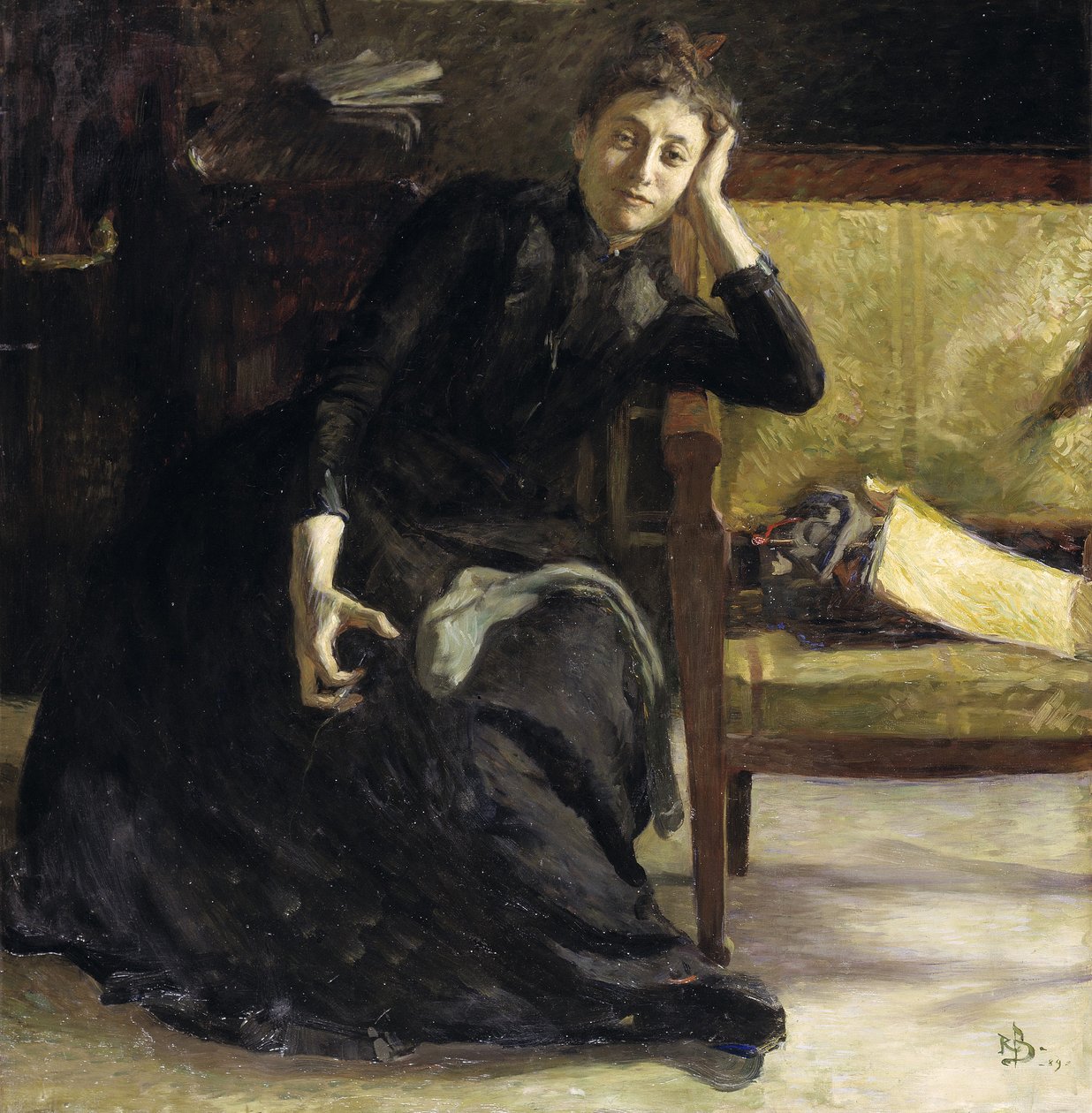 Retrato de la pintora sueca Eva Bonnier, 1889 de Sven Richard Bergh