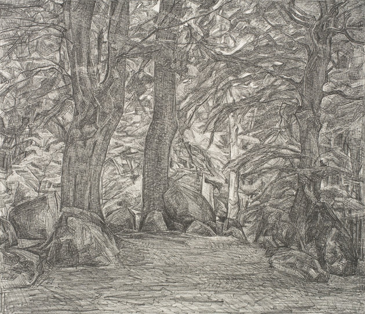 Paisaje forestal de Falster de Svend Hammershøi