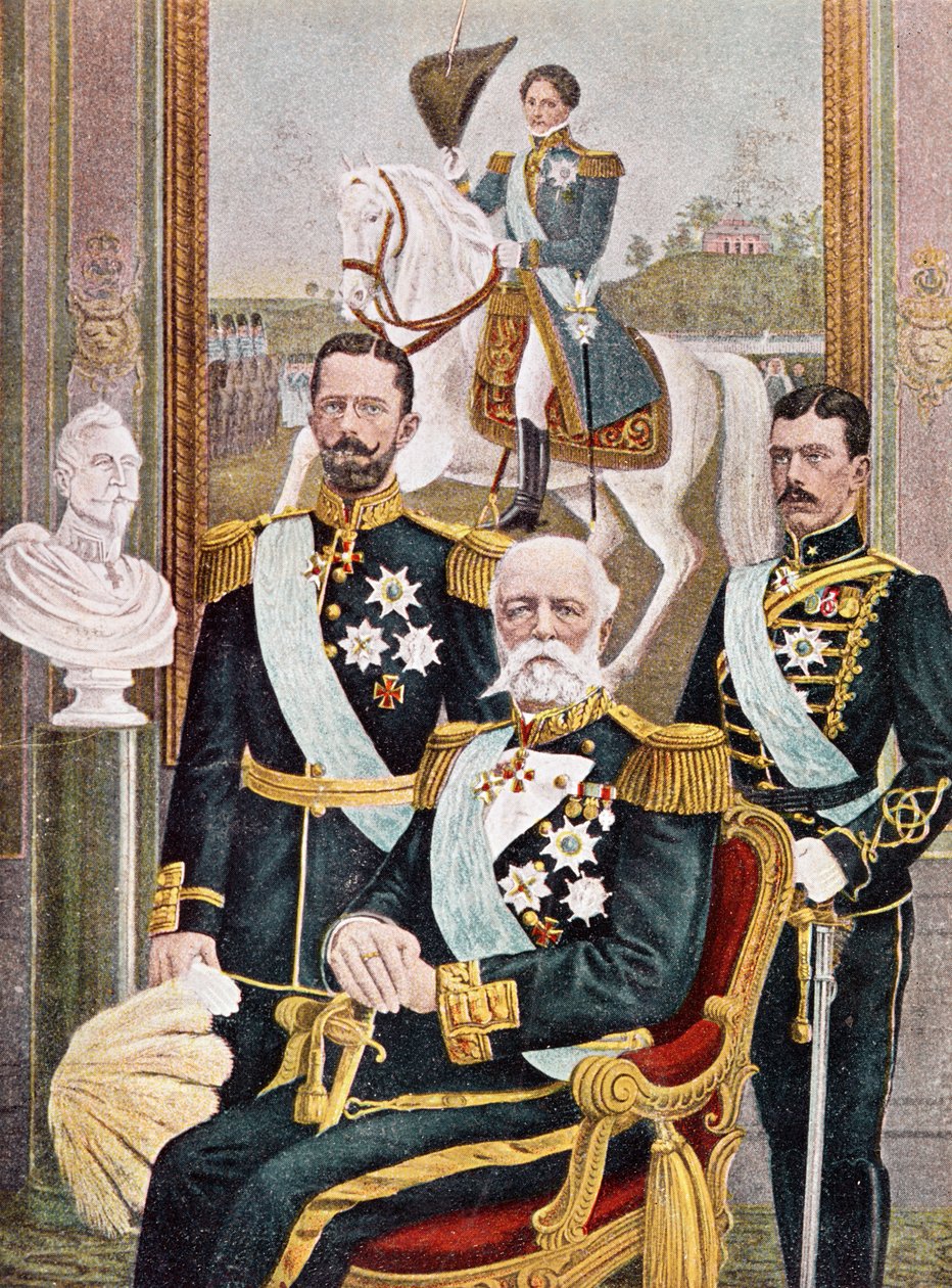 Cinco generaciones de monarcas suecos, 1904 de Swedish School