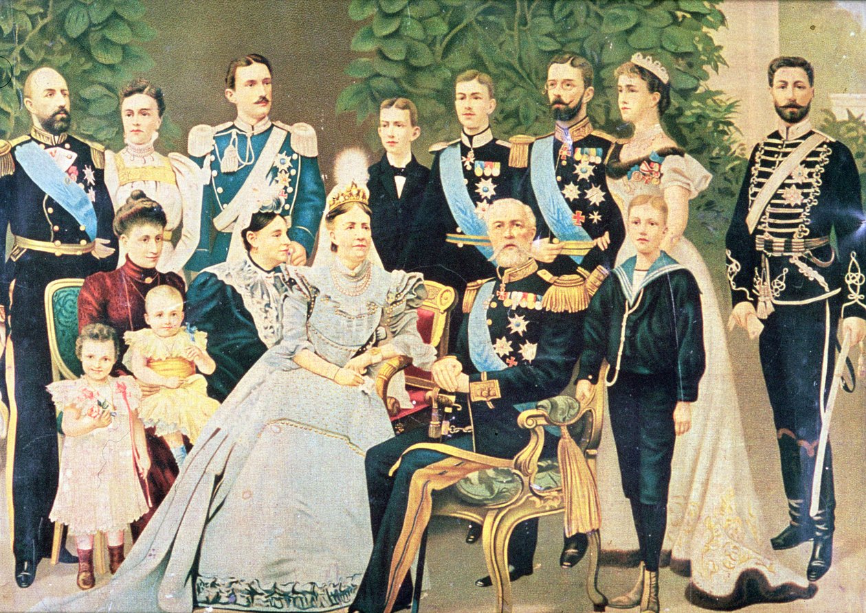 Oscar II y su familia, c.1890 de Swedish School