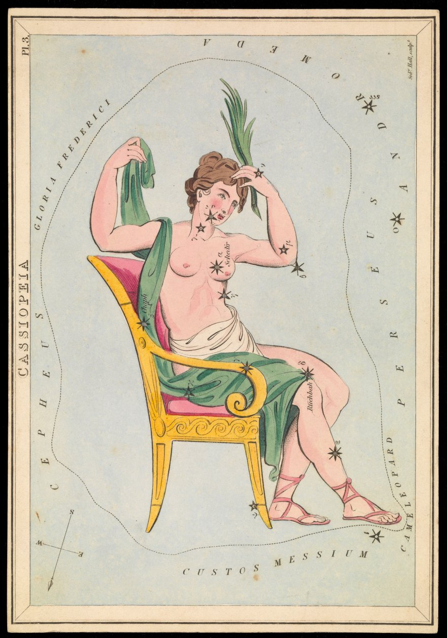 Casiopea, c.1825 (cartulina, papel, tejido ) de Sydney Hall