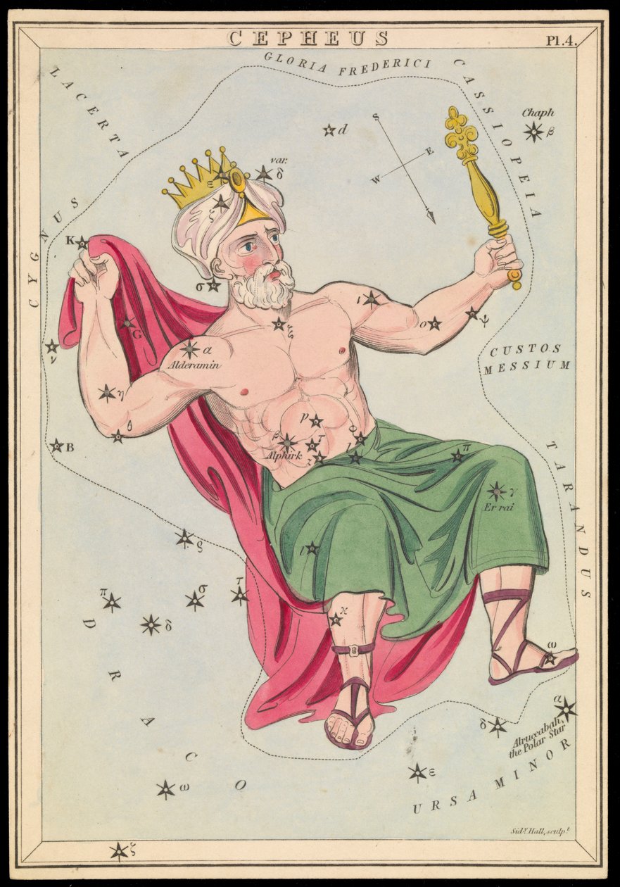 Cepheus, c.1825 (cartulina, papel, tejido ) de Sydney Hall