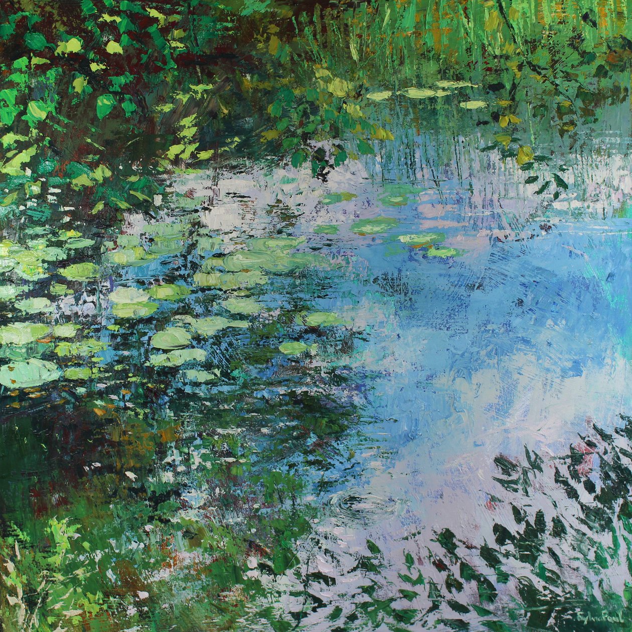 lirios en el río de Sylvia Paul