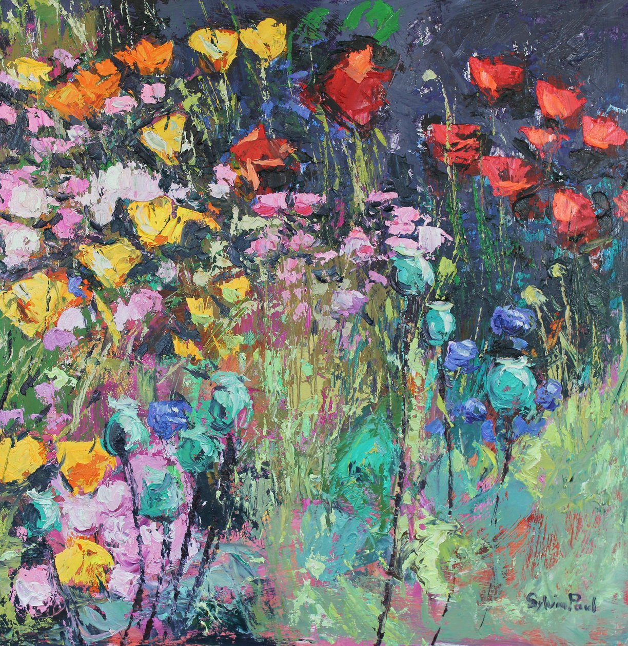 Flores de prado de verano, 2017 de Sylvia Paul