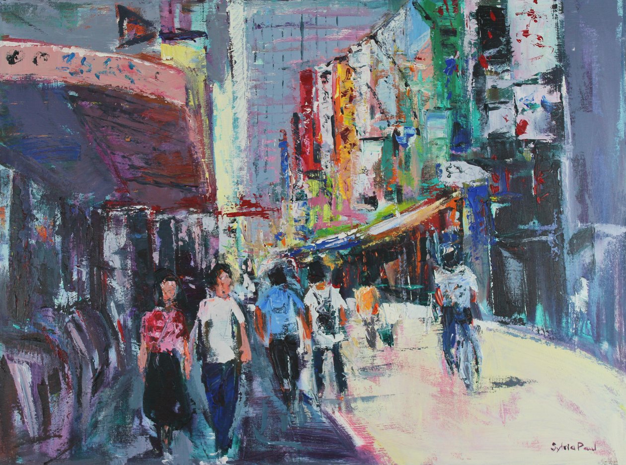 Tokyo Day Out, 2024 (acrílico) de Sylvia Paul