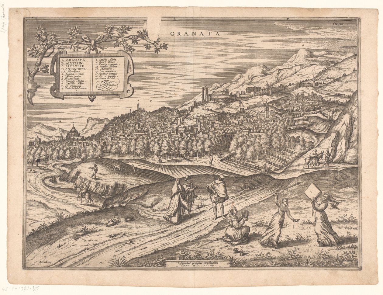 vista de granada Granata (título sobre objeto) de Symon Novelanus (possibly)