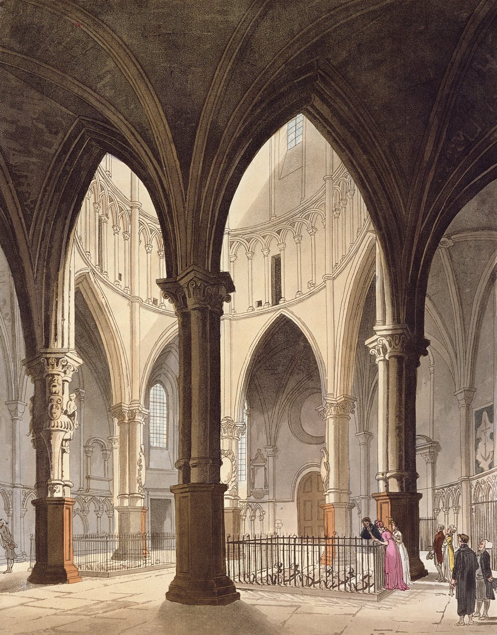 Iglesia del Templo, 1809 de Pugin and Rowlandson