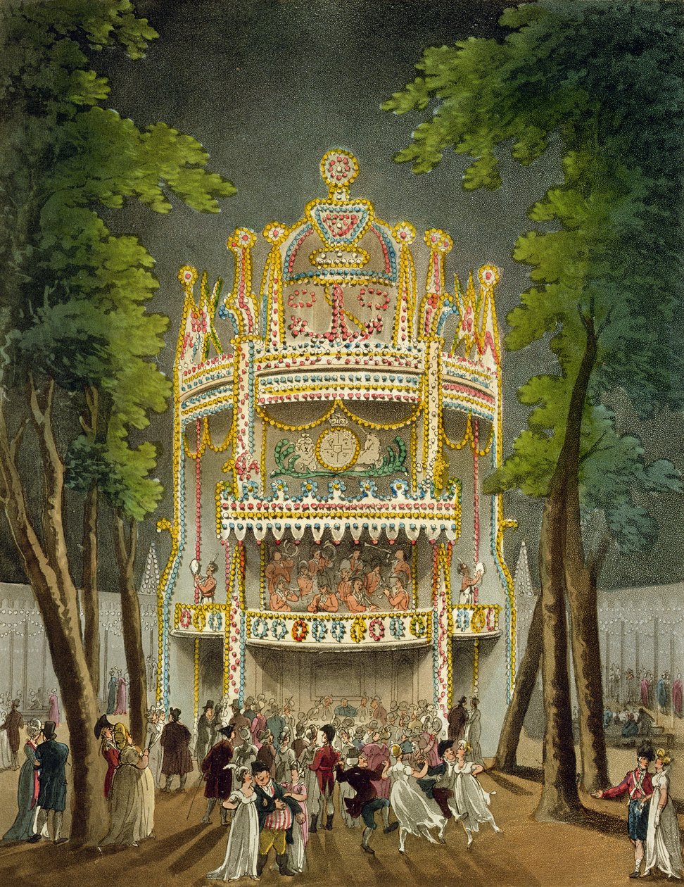 Jardines de Vauxhall, 1808 de Pugin and Rowlandson