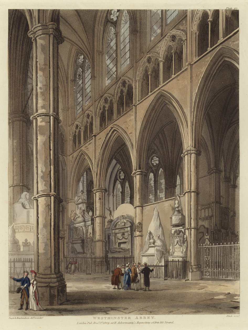 Abadía de Westminster de Pugin and Rowlandson