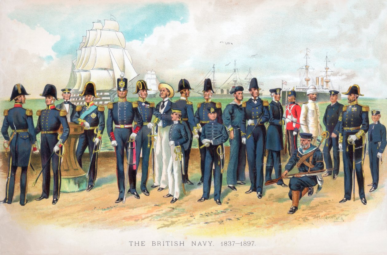 La Marina Británica, 1837-1897, principios del siglo XX de TS Crowther