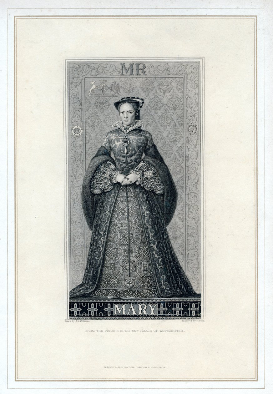 Reina María I de Inglaterra, siglo XIX de T. Brown