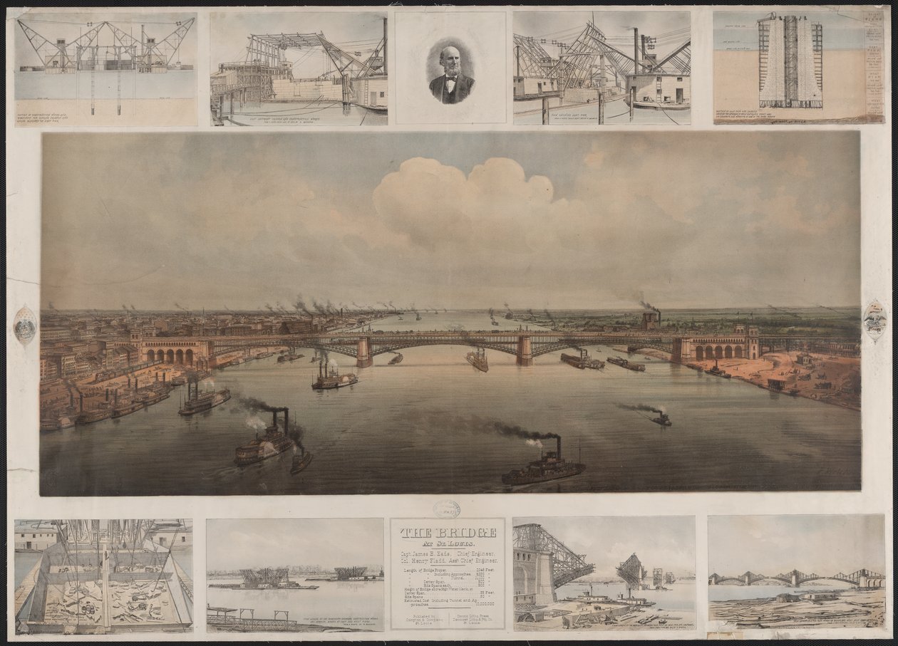 El puente en St Louis, c.1874 de T. Welcker