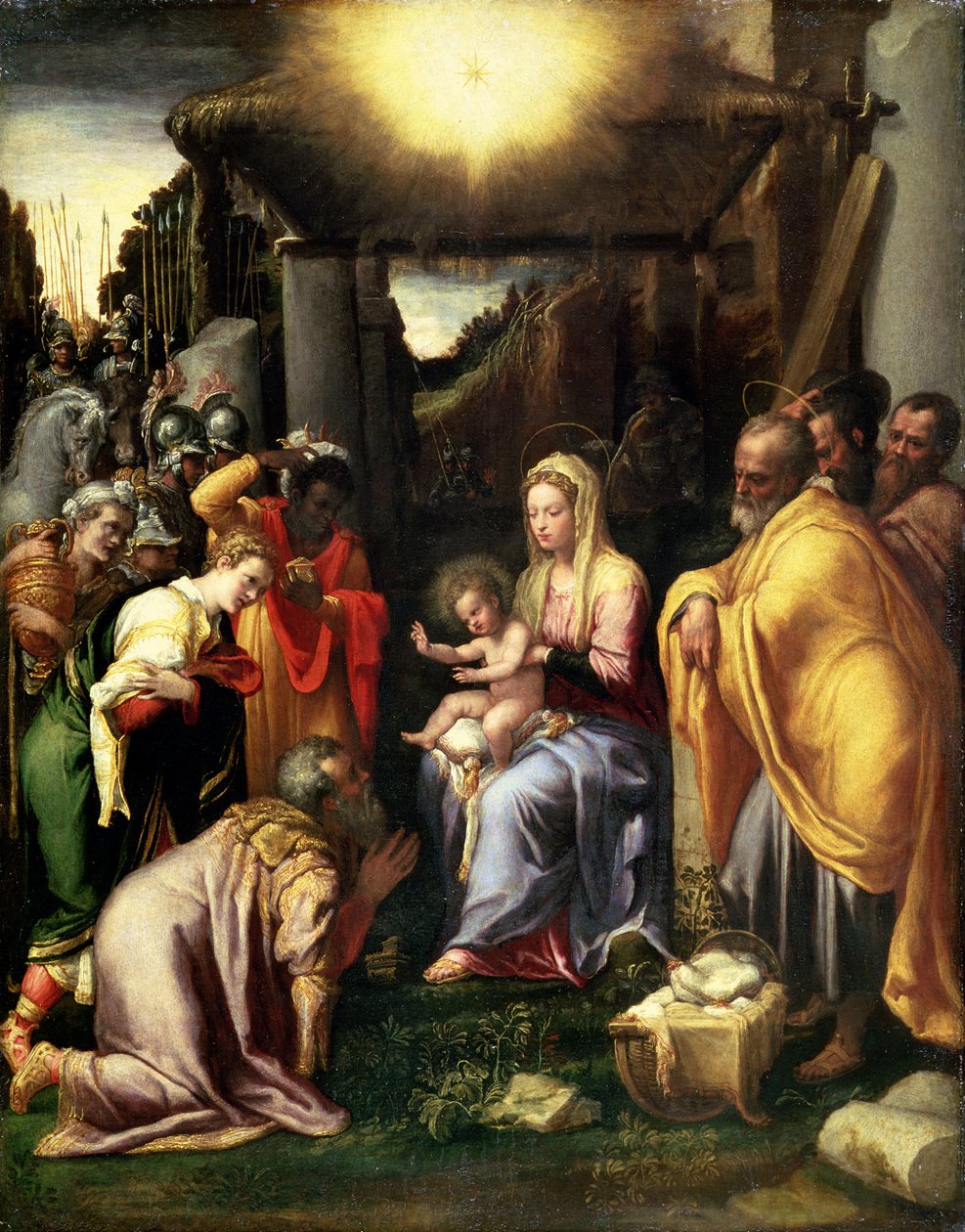 Adoración de los Reyes de Taddeo Zuccari