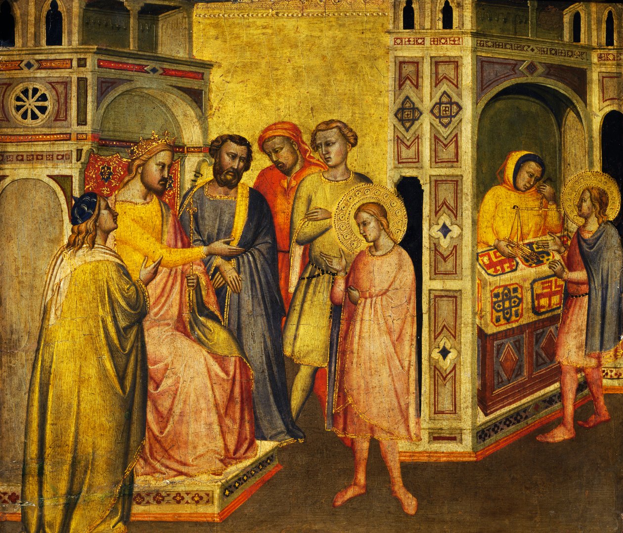 San Eligio ante el Rey Clotario, c.1360 de Taddeo Gaddi