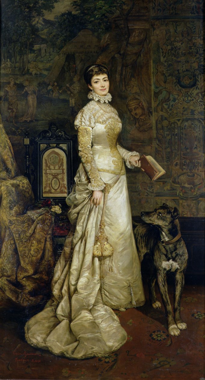 Retrato de Helena Modrzejewska (1840-1909) 1880 de Tadeusz Ajdukiewicz