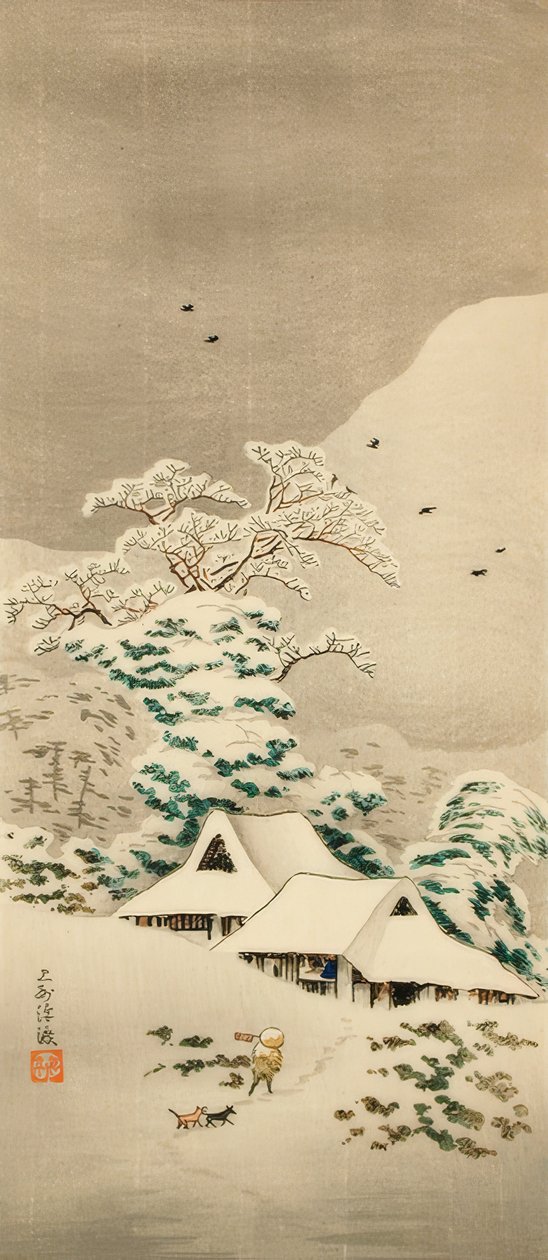 Sawatari en la nieve de Takahashi Hiroaki
