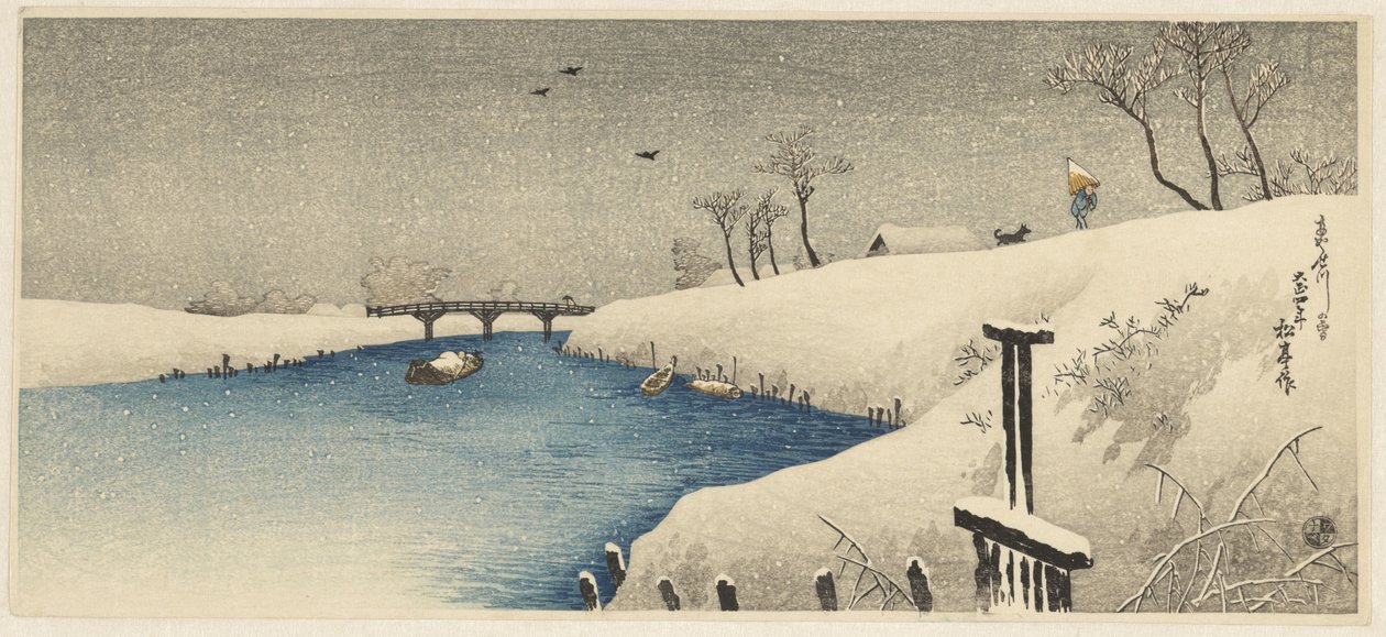 Nieve en el río Ayase de Takahashi Hiroaki