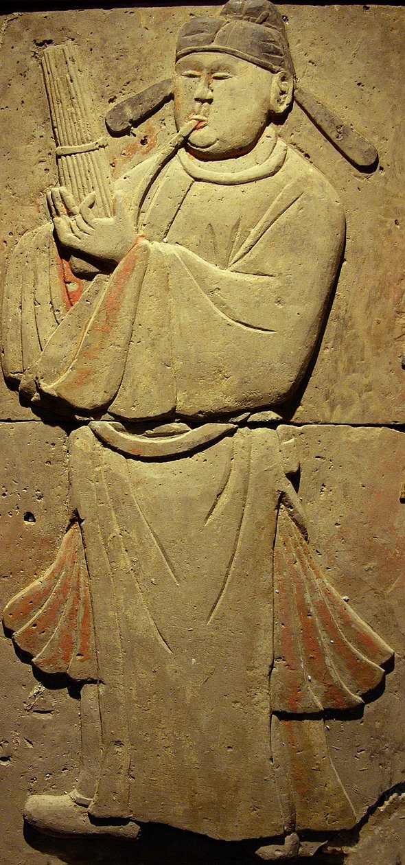 Estela que representa a un músico (terracota) de Tang Dynasty Chinese School