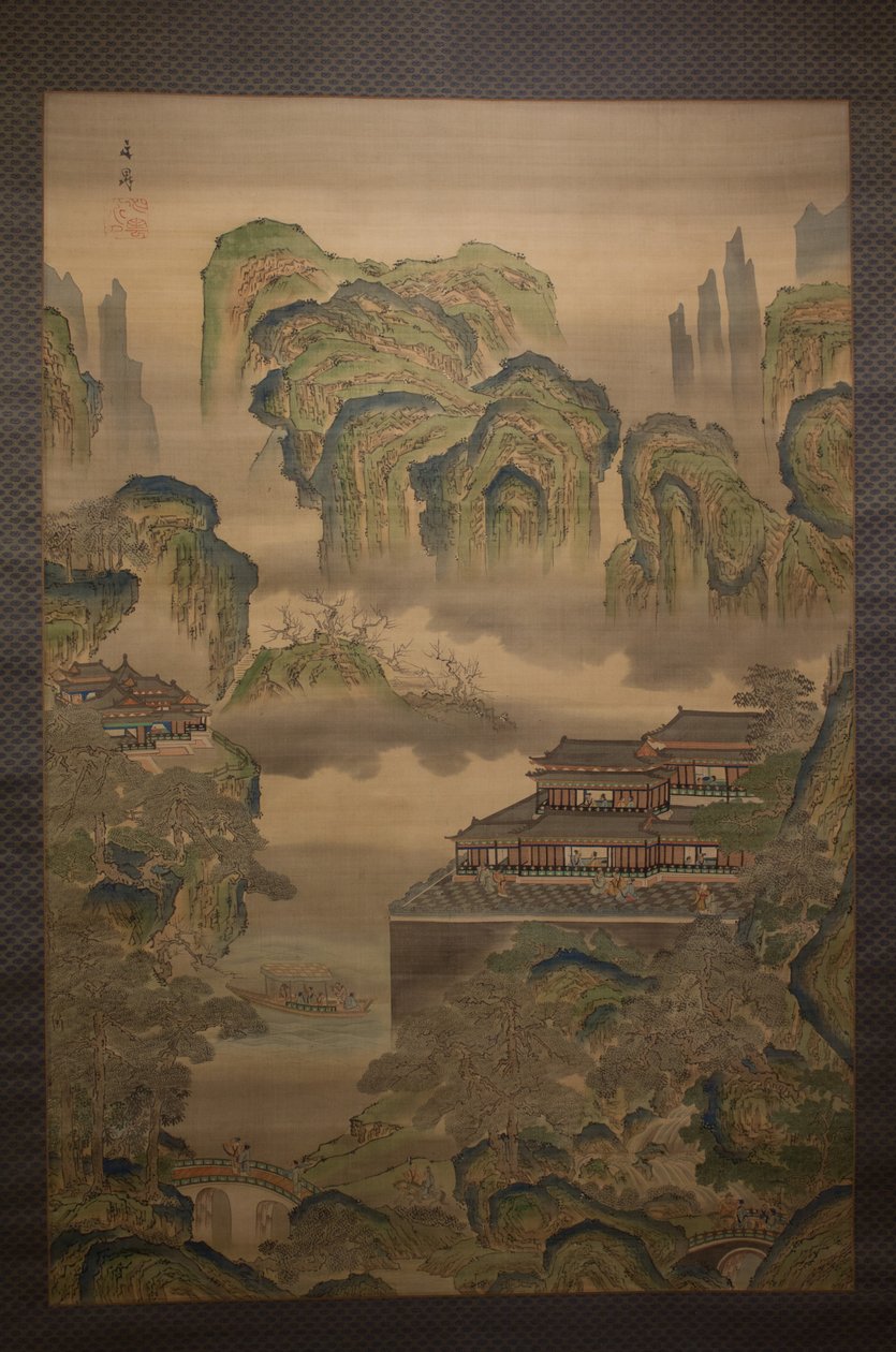 Paisaje del palacio, principios del siglo XIX de Tani Buncho