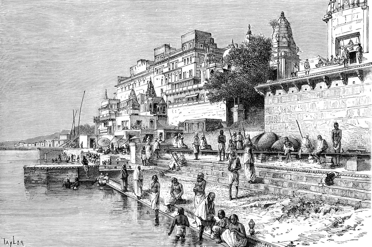 Benarés Varanasi, India, 1895 de Taylor