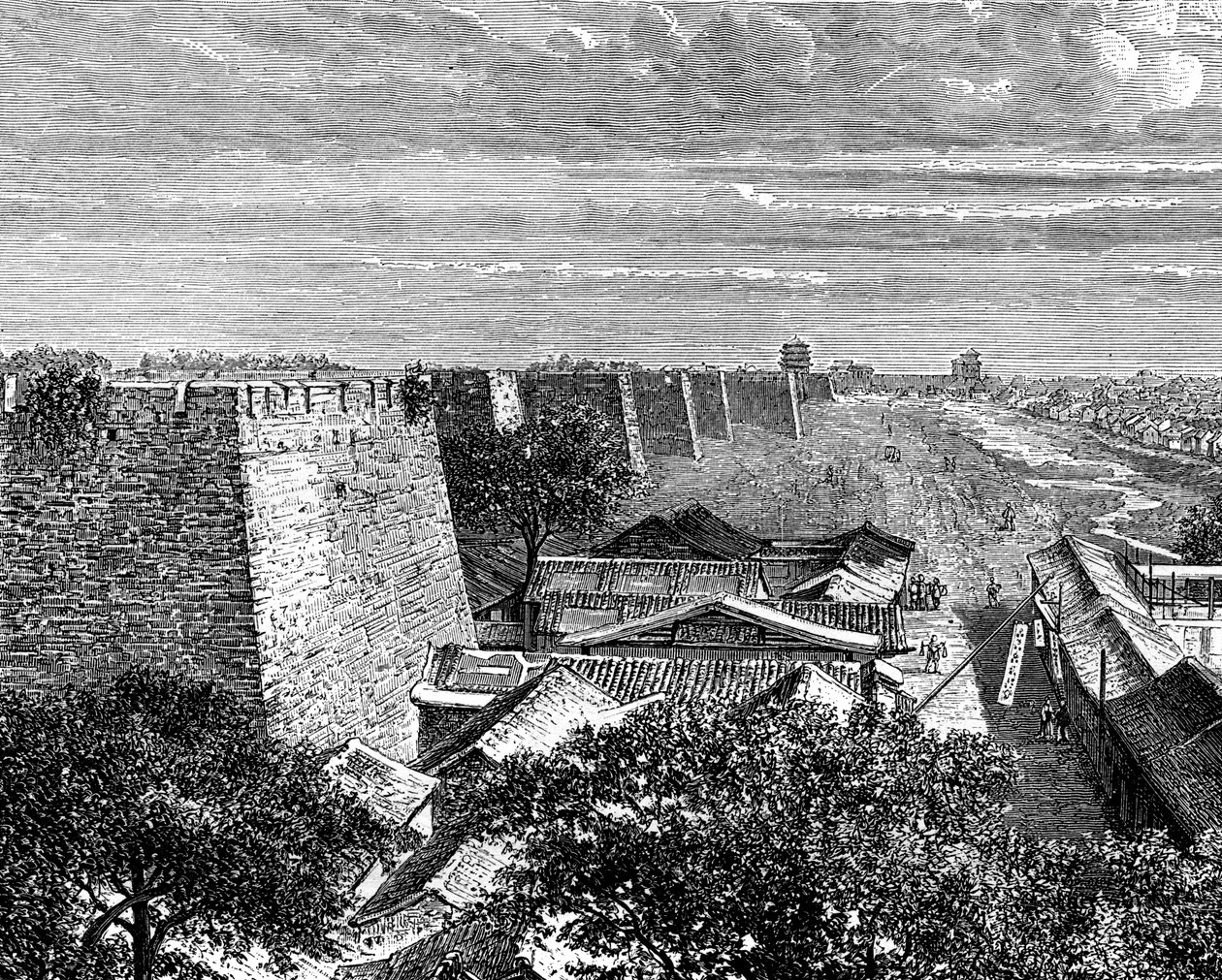 Murallas de la antigua ciudad de Pekín, China, siglo XIX de Taylor