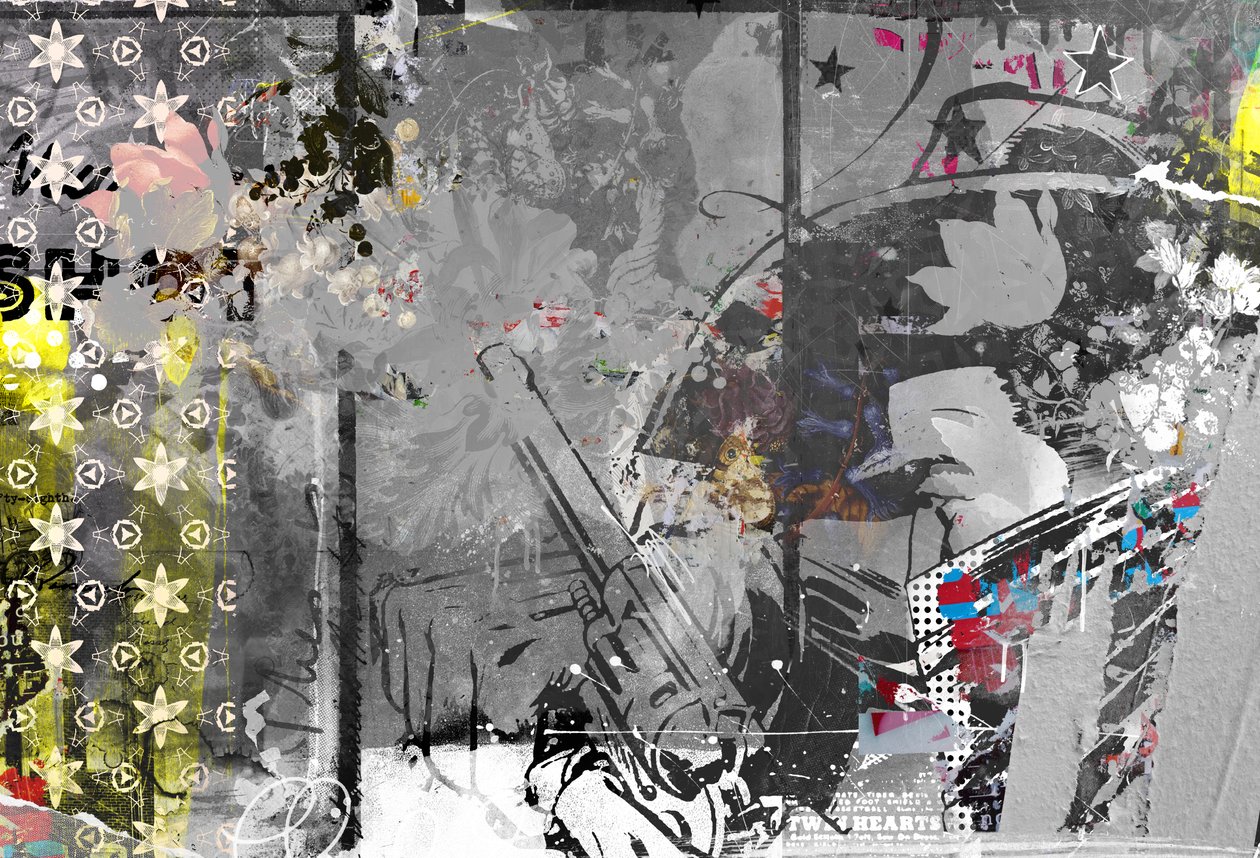 Eye Contact, 2014 (Collage sobre lienzo) de Teis Albers