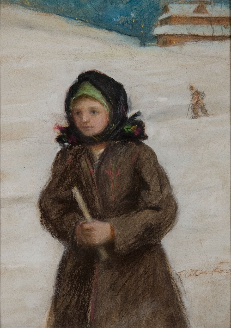 Chica con una vela de Teodor Axentowicz